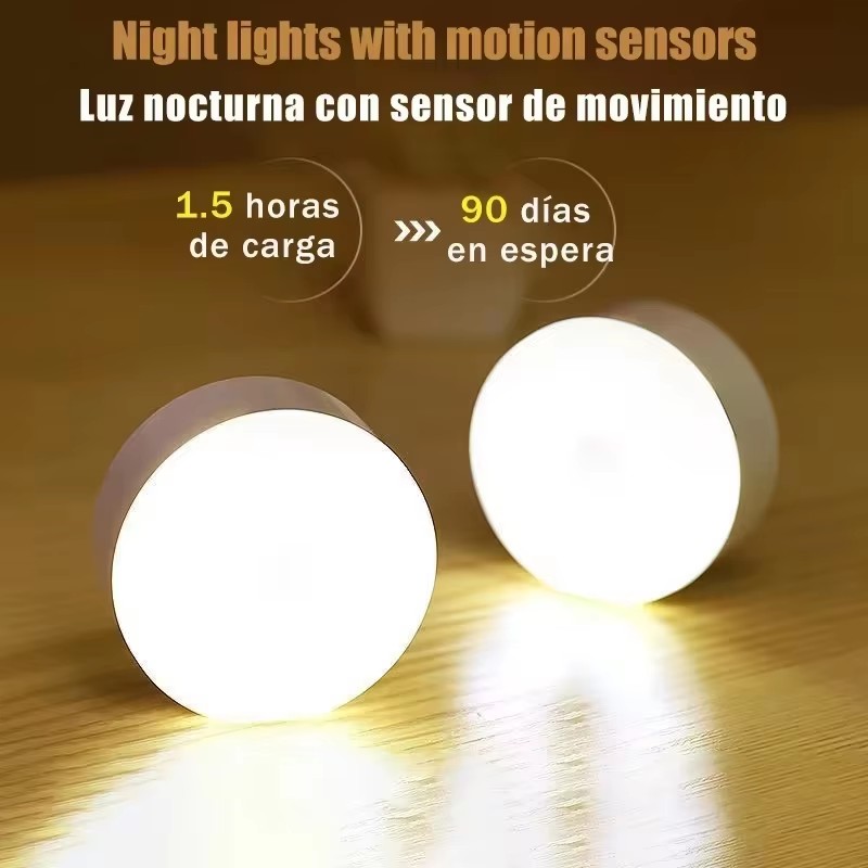 Outdoor Lighting Sensor - مصباح ليلي LED قابل لإعادة الشحن