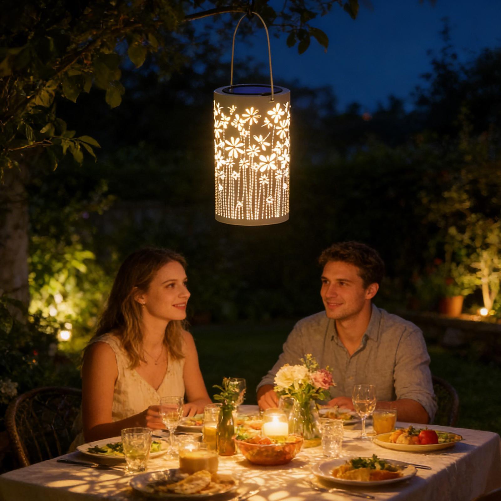 Outdoor Lighting Pathway - فوانيس خارجية للشرفة، مصابيح زهور مقاومة