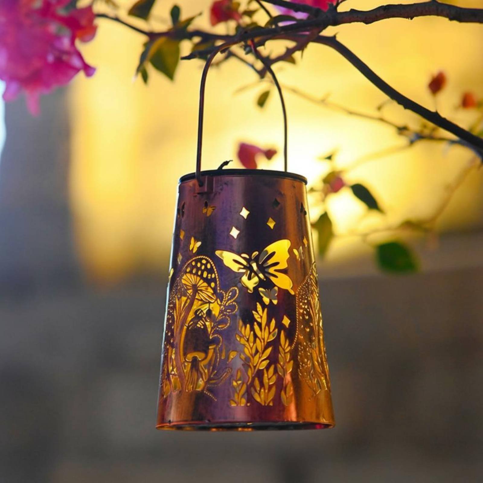 Hanging Outdoor Lighting - فانوس حديقة بنمط زهور، إضاءة خارجية