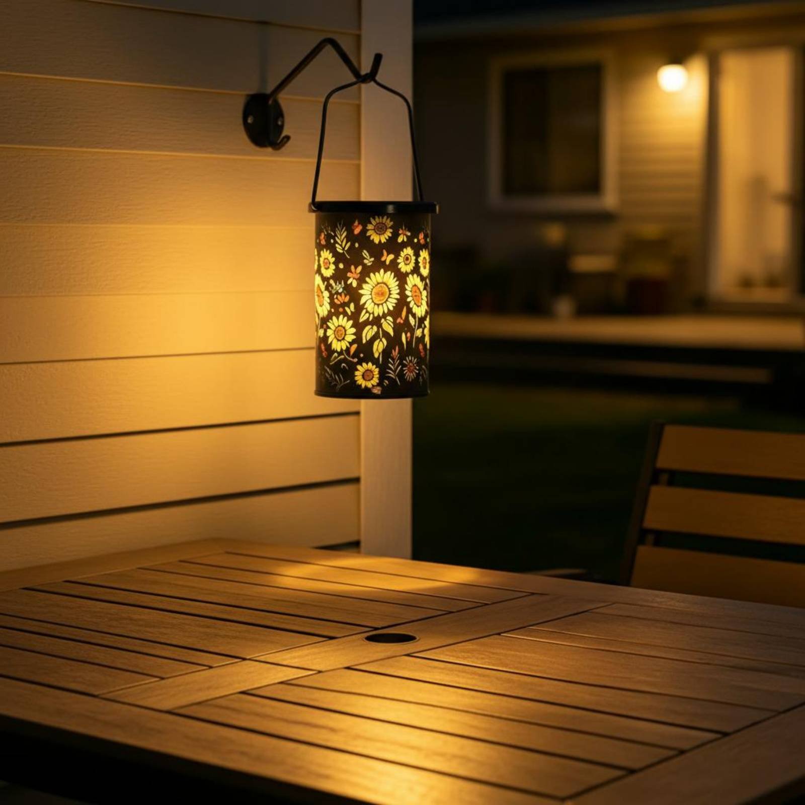 Hanging Outdoor Lighting - فانوس زهري بتصميم عتيق، مصباح شمسي