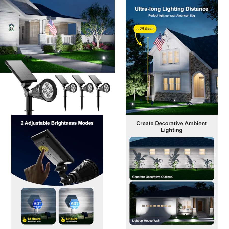 Outdoor Lighting Landscape - أضواء شمسية خارجية مقاومة للماء للأشجار