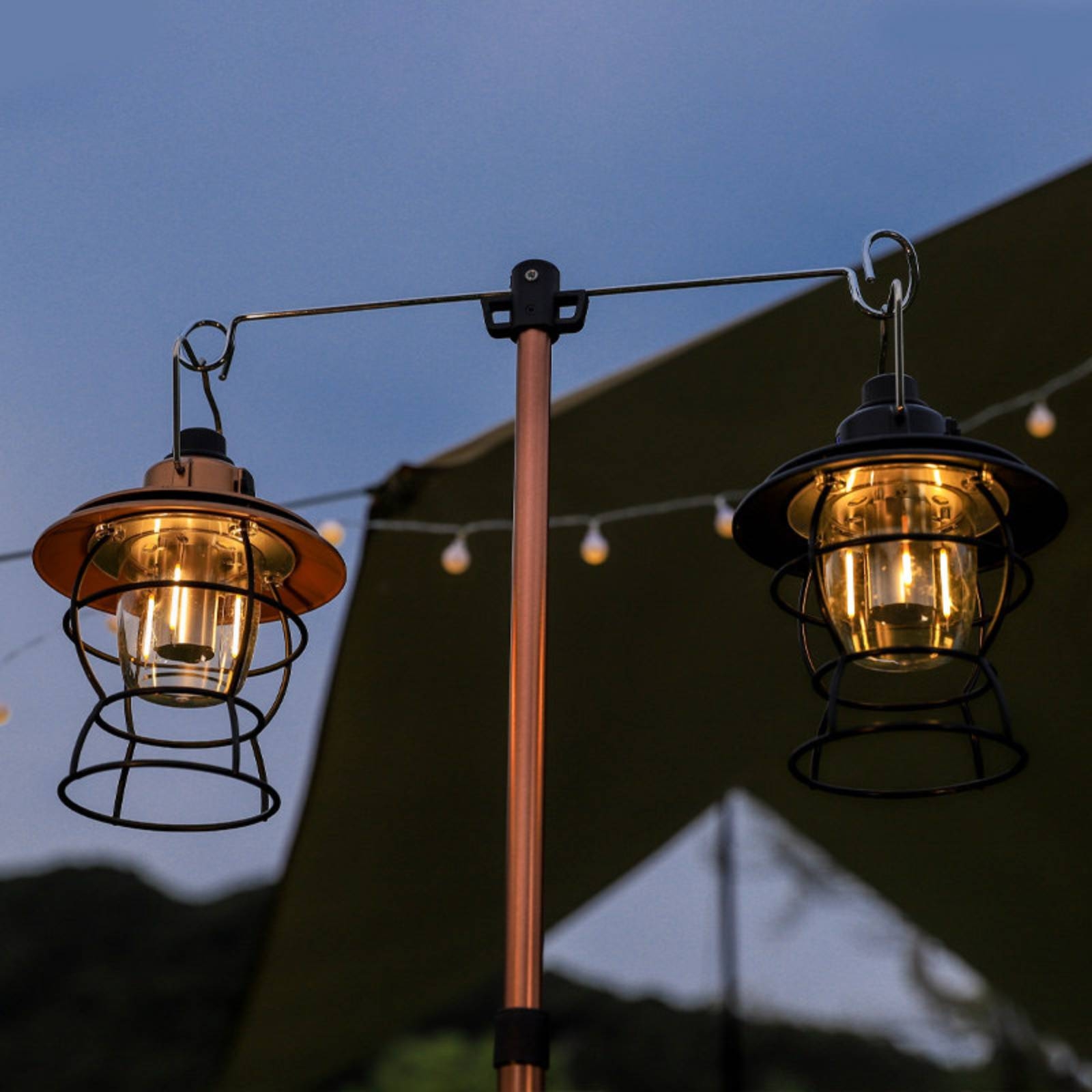 Hanging Outdoor Lighting - حامل ثلاثي القوائم مع خطافات، عمود