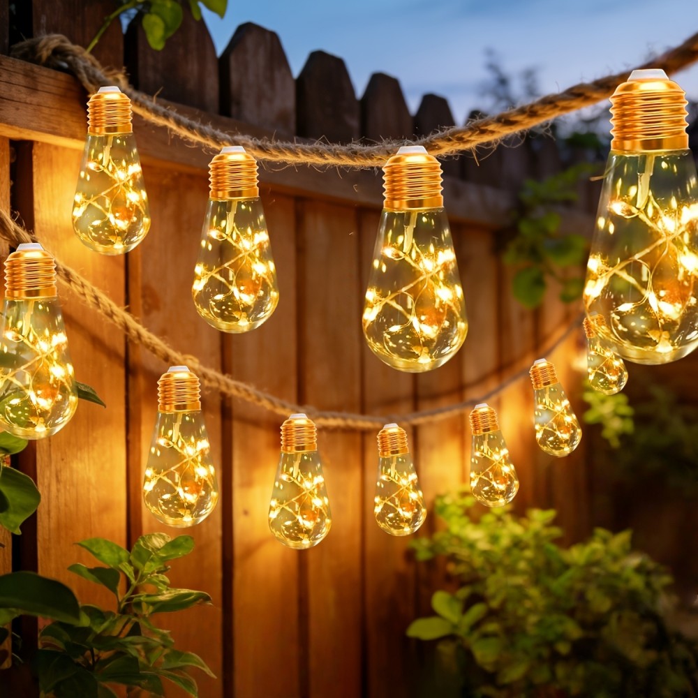 Outdoor Lighting For Fence - سلسلة إضاءة شمسية خارجية بـ 10/20