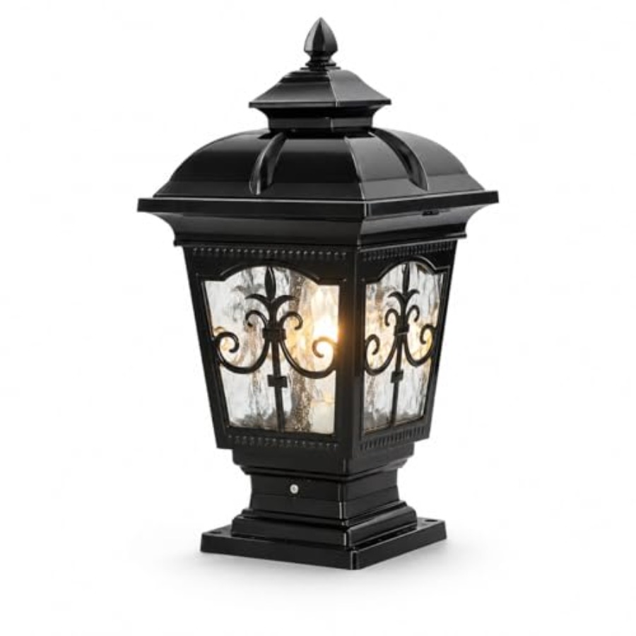 Outdoor Lighting Hardwired - مصباح عمود خارجي بطول 17.72 بوصة،