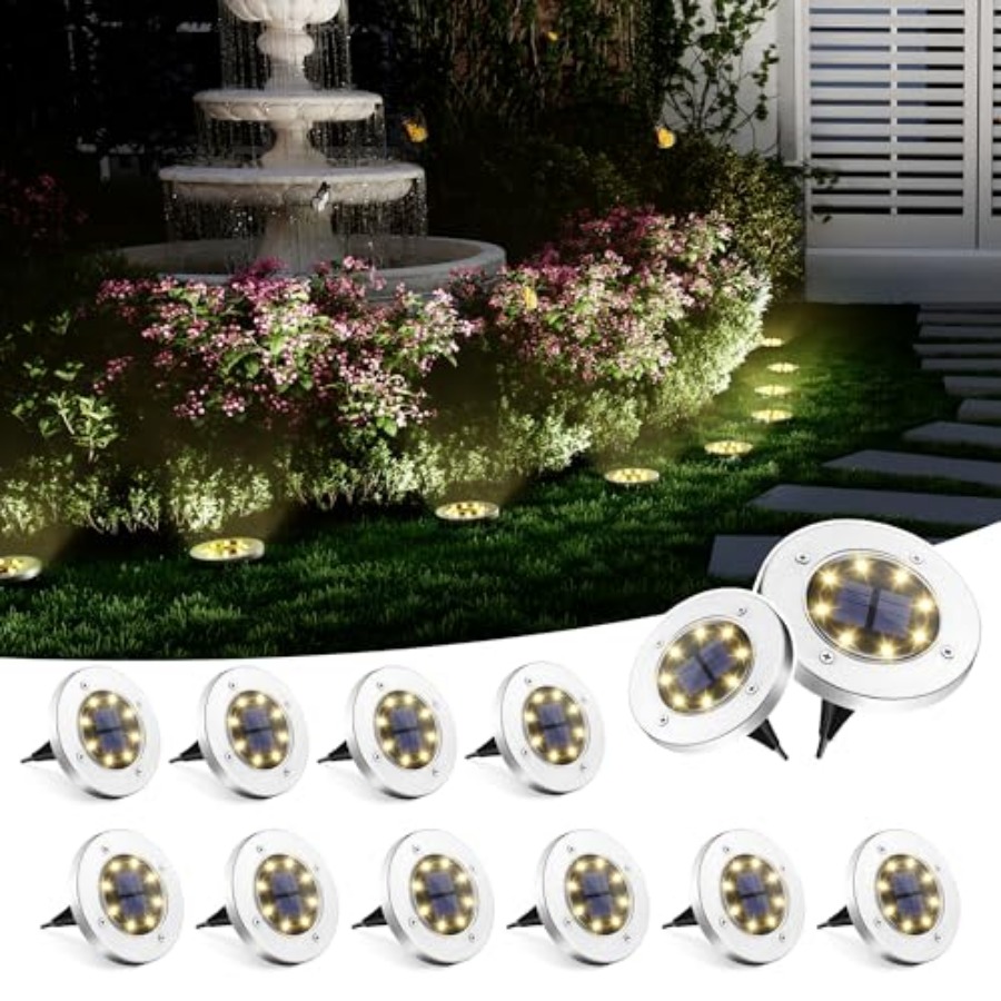 Outdoor Lighting Landscape - أضواء أرضية تعمل بالطاقة الشمسية، إضاءة