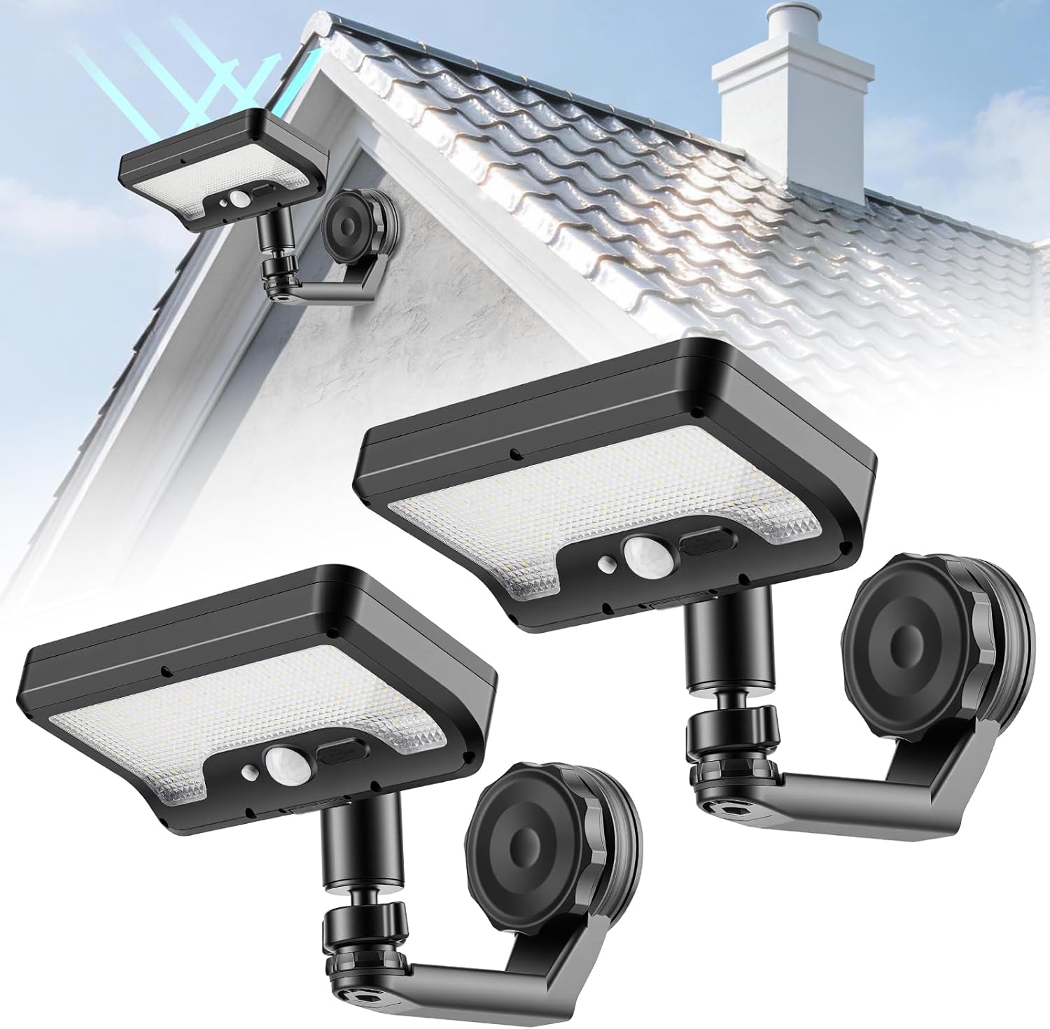 Outdoor Lighting Install - أضواء شمسية مغناطيسية خارجية مع مستشعر