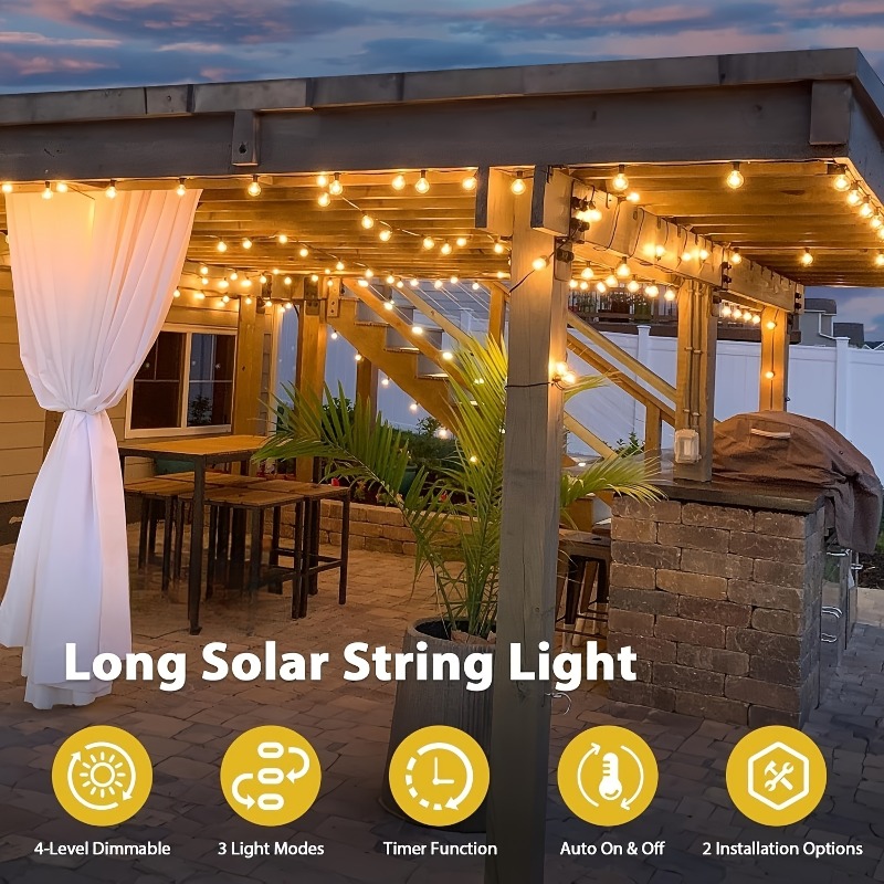 سلسلة أضواء G40 تعمل بالطاقة ا - مراجعة Outdoor Lighting For Fence وسعره
