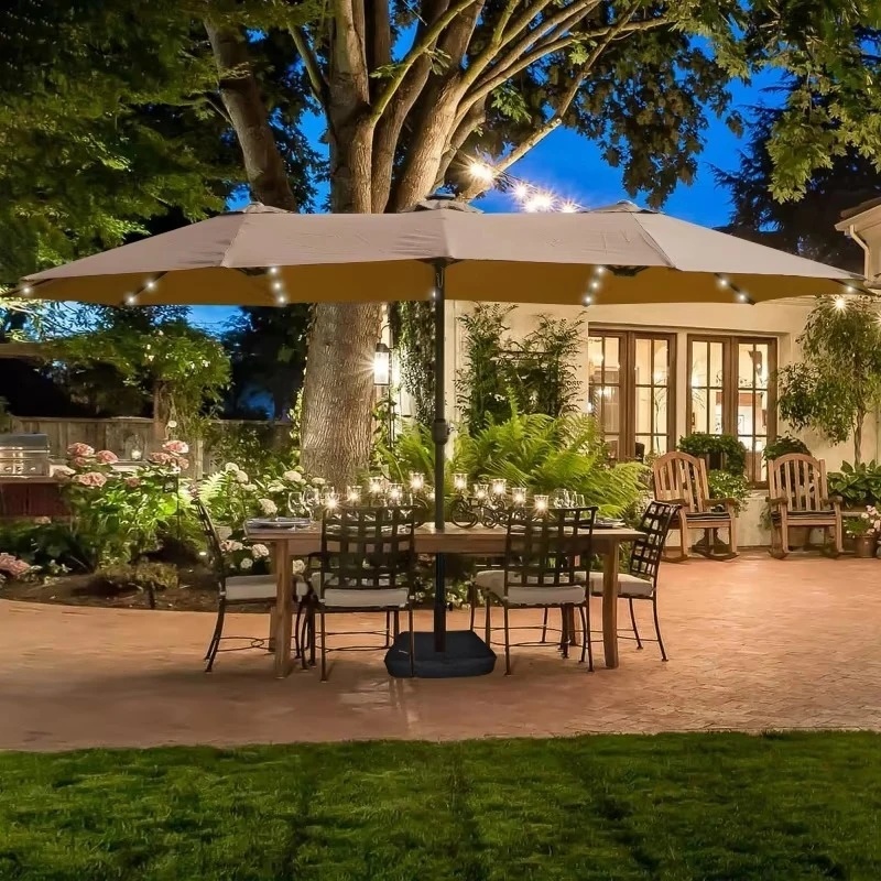مظلة حديقة خارجية 15×9 قدم مع  - مراجعة Outdoor Lighting Unit وسعره