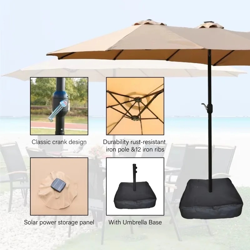 مظلة حديقة خارجية 15×9 قدم مع  - مراجعة Outdoor Lighting Unit وسعره
