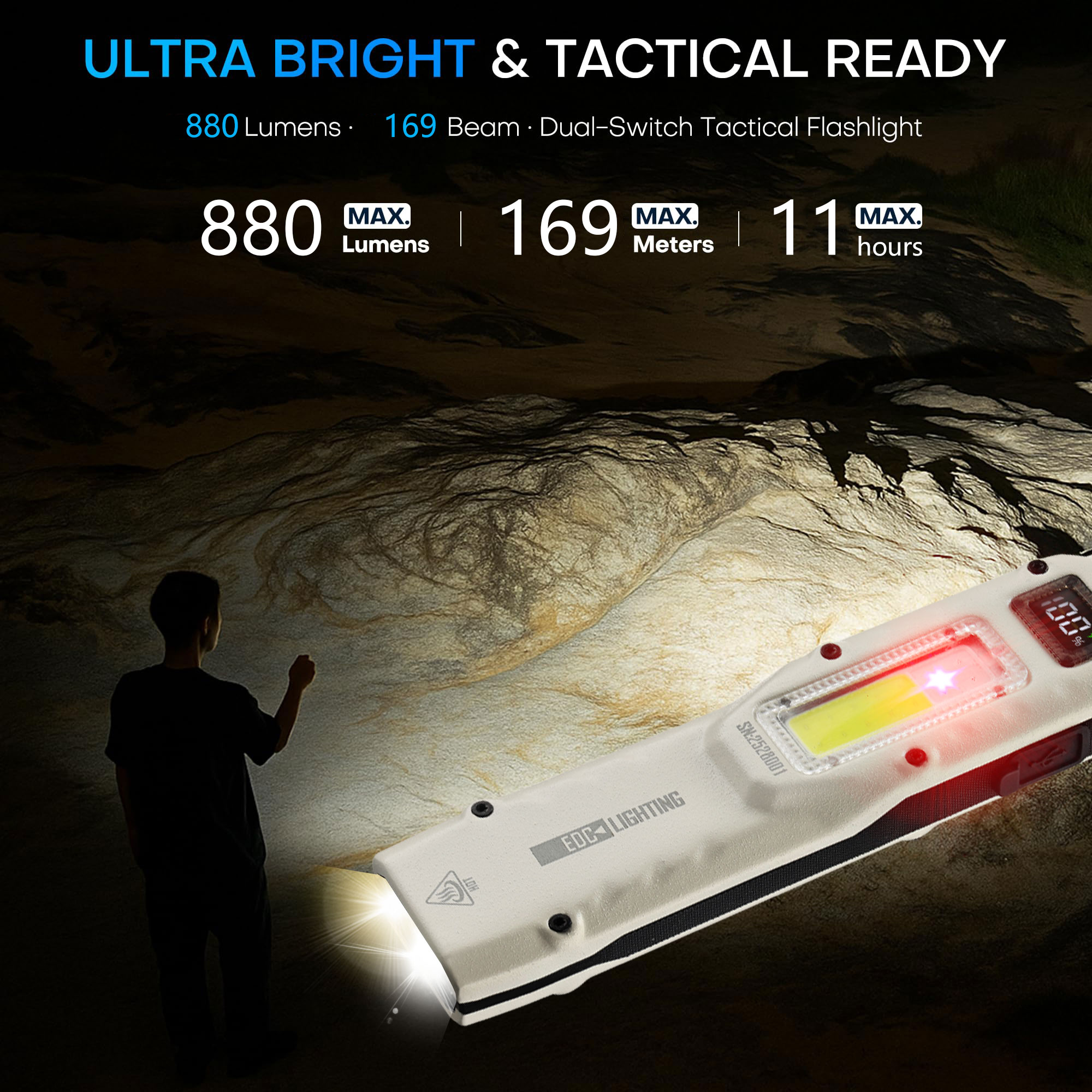 المحمولة 880LM YEMAO M28 رقيقة - مراجعة Outdoor Lighting Landscape وسعره