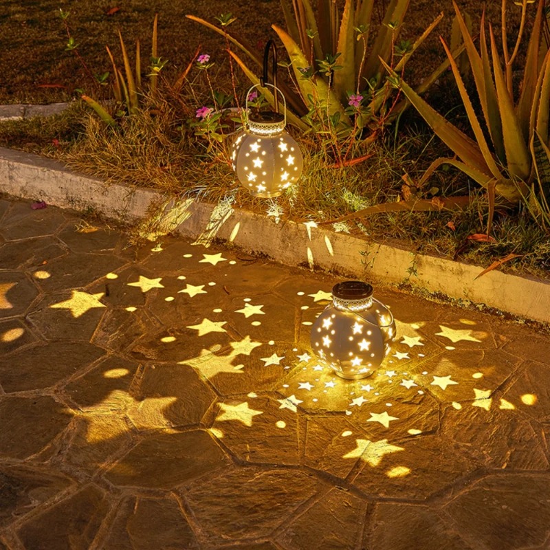 مصباح حديقة على شكل نجمة، أضوا - مراجعة Hanging Outdoor Lighting وسعره