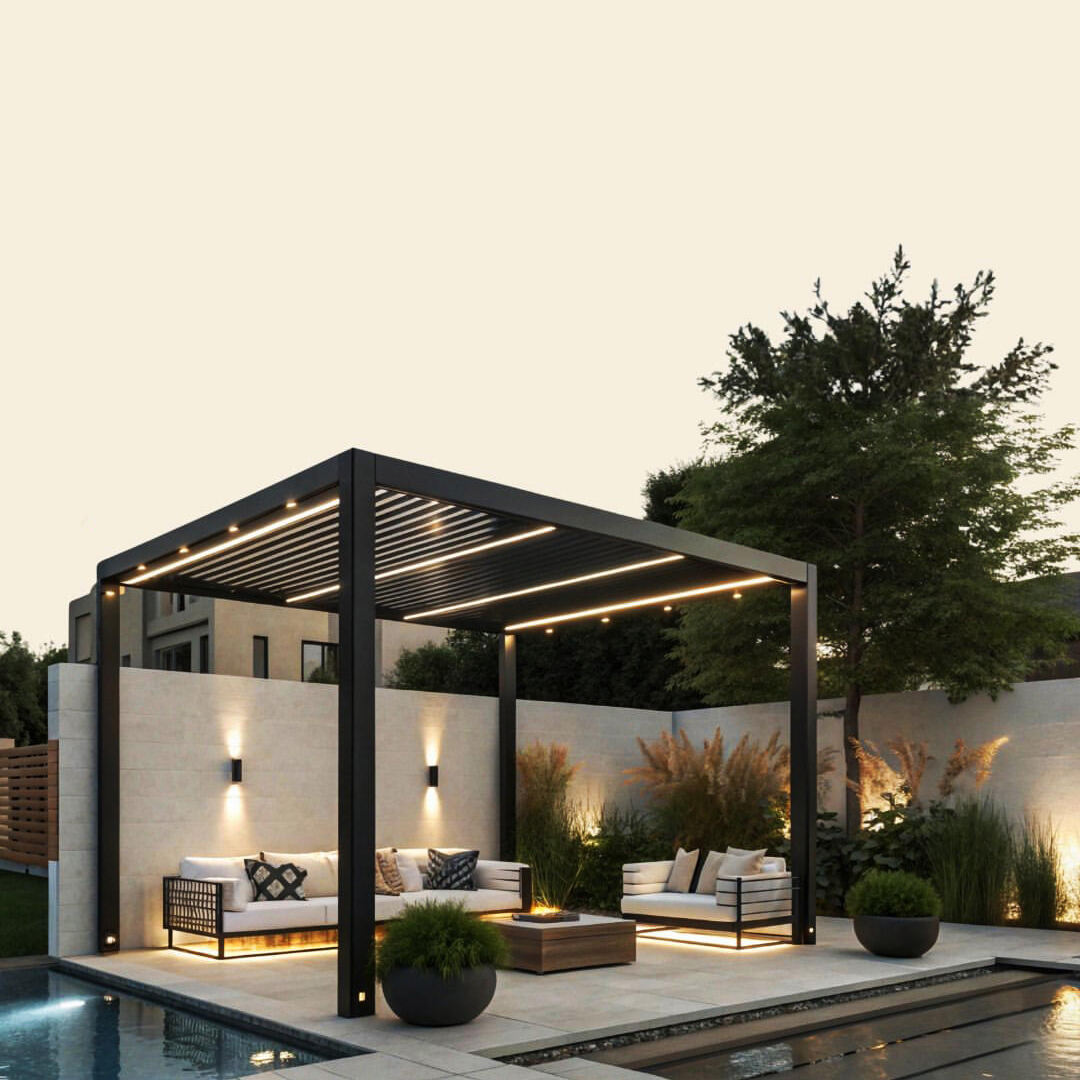 مظلة خارجية أنيقة مصنوعة من سب - مراجعة Outdoor Lighting Install وسعره