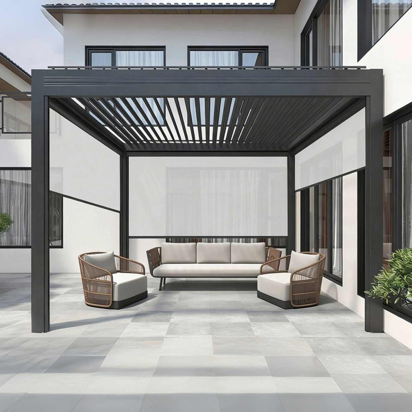 مظلة خارجية أنيقة مصنوعة من سب - مراجعة Outdoor Lighting Install وسعره