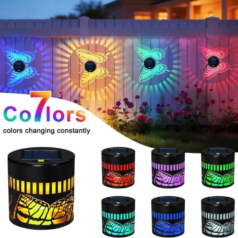 أضواء فراشة شمسية زخرفية للحدا - مراجعة Outdoor Lighting For Fence وسعره
