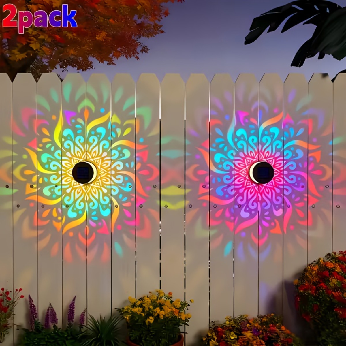 وحدتان من أضواء السياج الشمسية - مراجعة Outdoor Lighting Unit وسعره