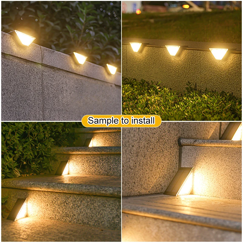 مصباح درج شمسي LED مثلث الشكل  - مراجعة Outdoor Lighting Art وسعره