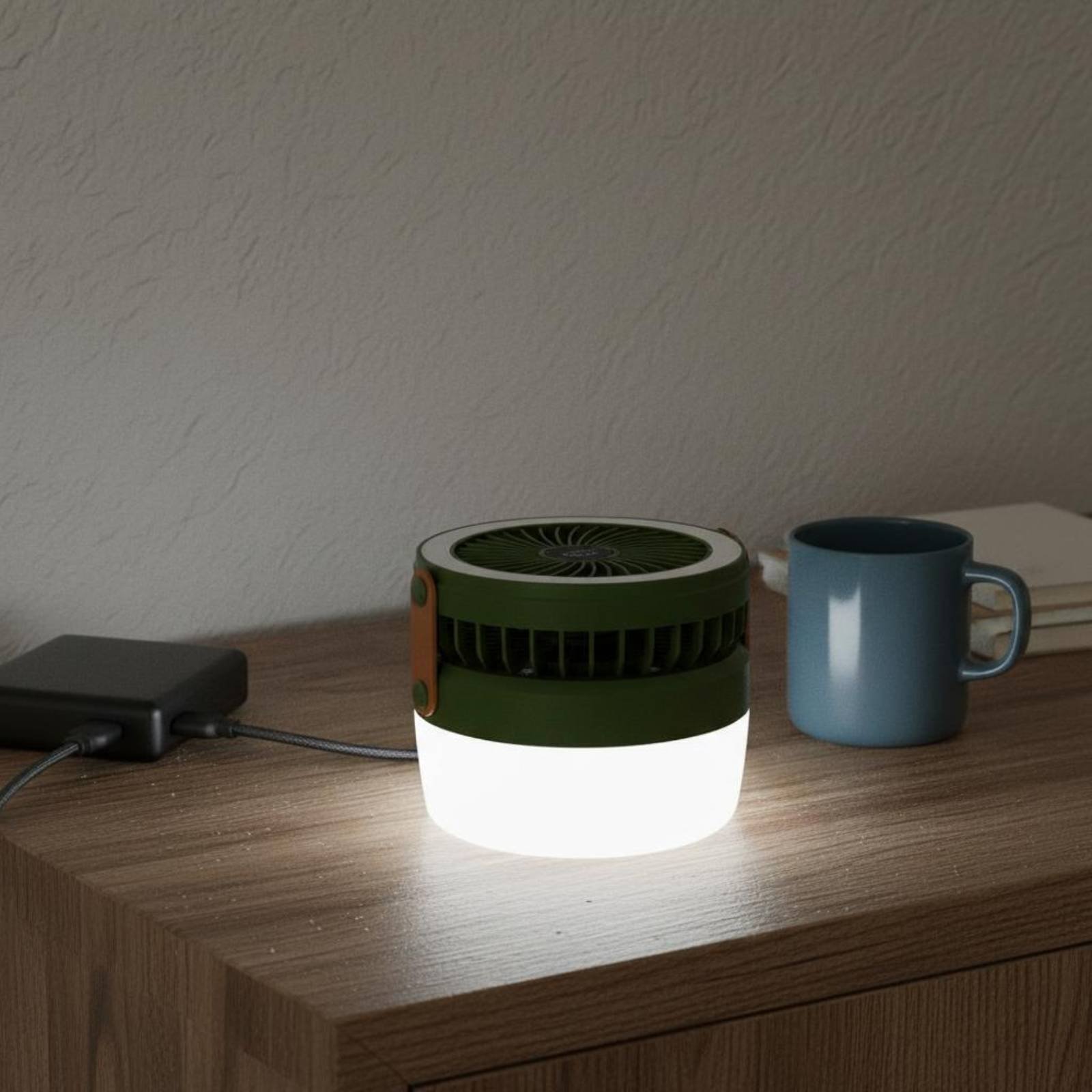 مروحة تخييم تعمل بالطاقة الشمس - مراجعة Hanging Outdoor Lighting وسعره
