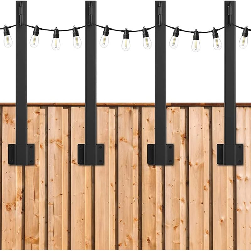 4 قطع من أعمدة الإضاءة المعدني - مراجعة Outdoor Lighting For Fence وسعره
