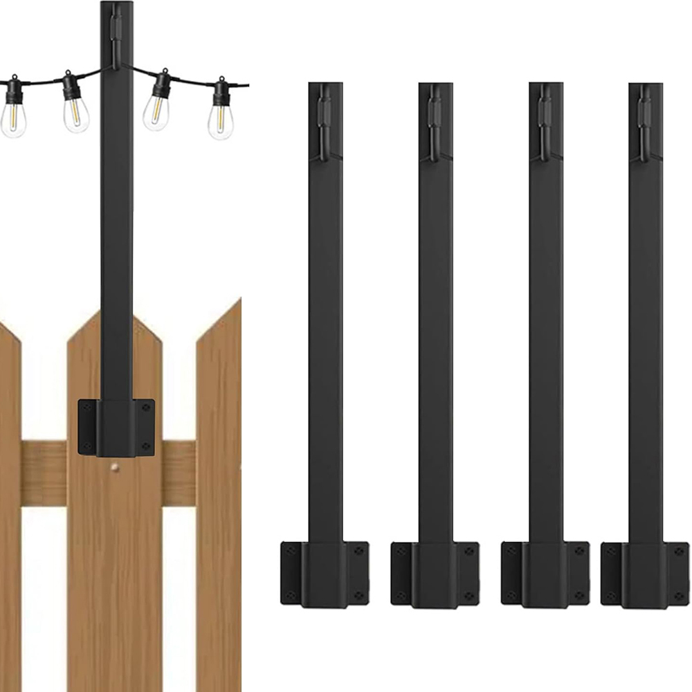 4 قطع من أعمدة الإضاءة المعدني - مراجعة Outdoor Lighting For Fence وسعره