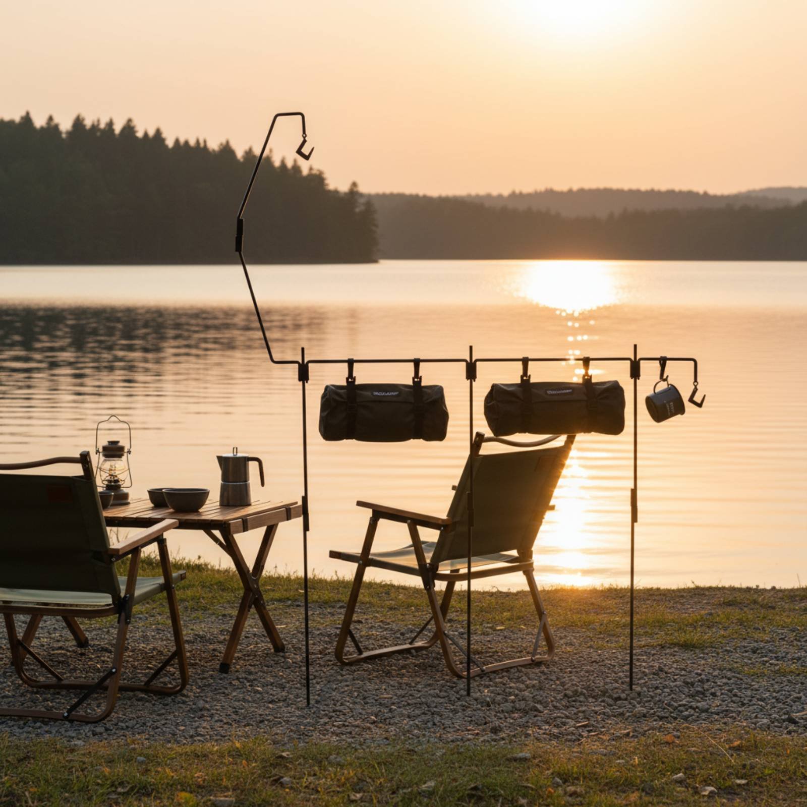 حامل فانوس للتخييم سهل التجميع - مراجعة Hanging Outdoor Lighting وسعره