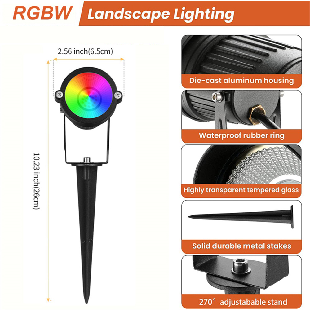 RGBW إضاءة المناظر الطبيعية 10 - مراجعة Outdoor Lighting Landscape وسعره