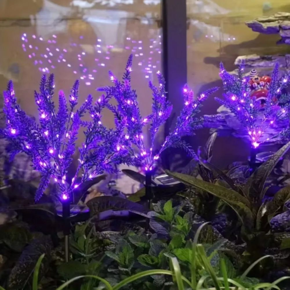 ضوء LED شمسي بنفسجي على شكل زه - مراجعة Outdoor Lighting Unit وسعره