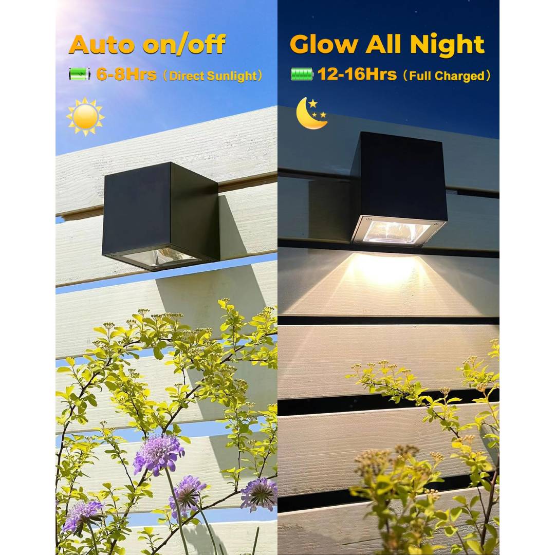 مصباح جداري شمسي خارجي مربع ال - مراجعة Outdoor Lighting For Fence وسعره