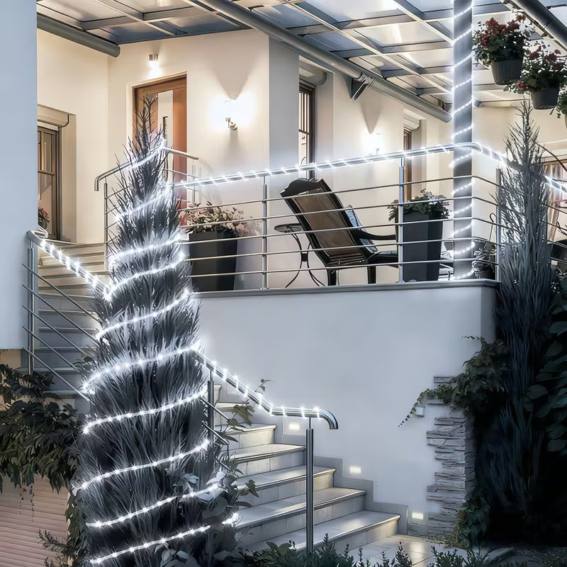 أضواء حبل شمسية 50/100 LED مقا - مراجعة Outdoor Lighting For Fence وسعره