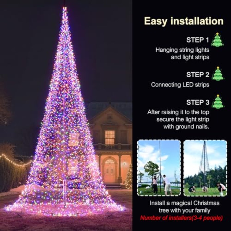 عمود علم خارجي مع إضاءة LED لش - مراجعة Outdoor Lighting Install وسعره