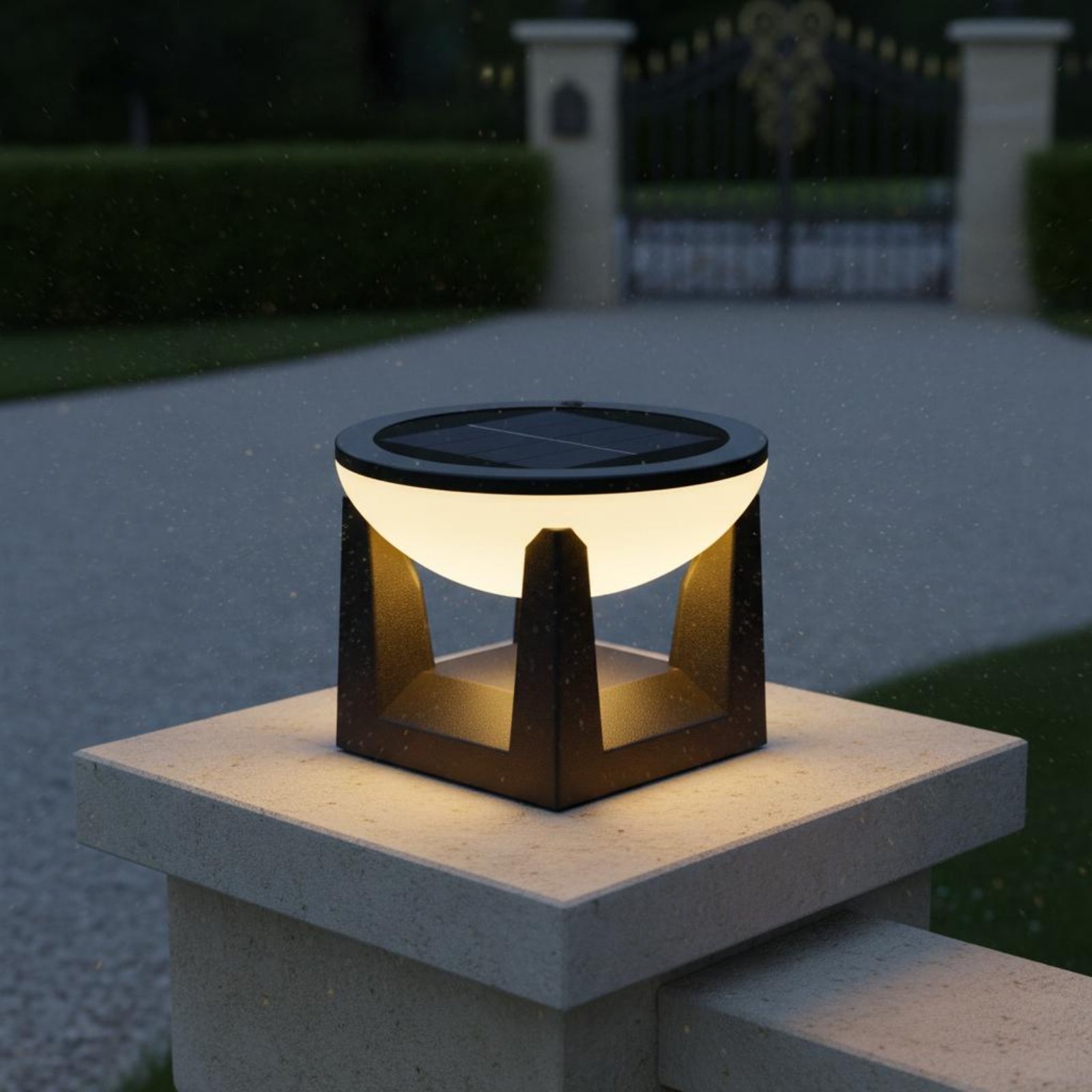 مصباح عمود شمسي سهل التركيب، إ - مراجعة Outdoor Lighting Install وسعره