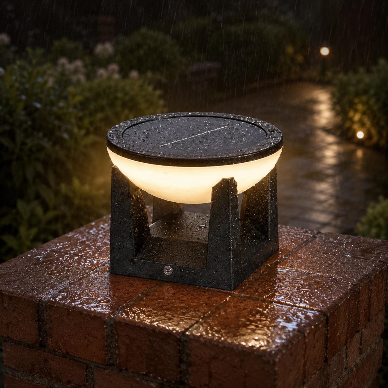 مصباح عمود شمسي سهل التركيب، إ - مراجعة Outdoor Lighting Install وسعره