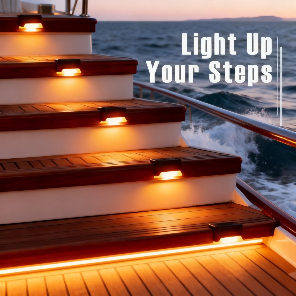 مصباح LED شمسي للدرج والمسارات - مراجعة Outdoor Lighting For Fence وسعره