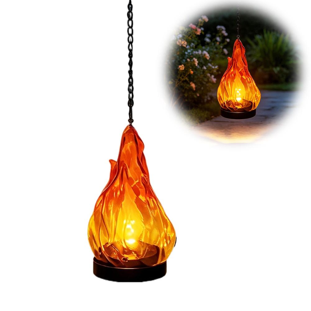 مصباح شمسي معلق بتأثير اللهب،  - مراجعة Hanging Outdoor Lighting وسعره