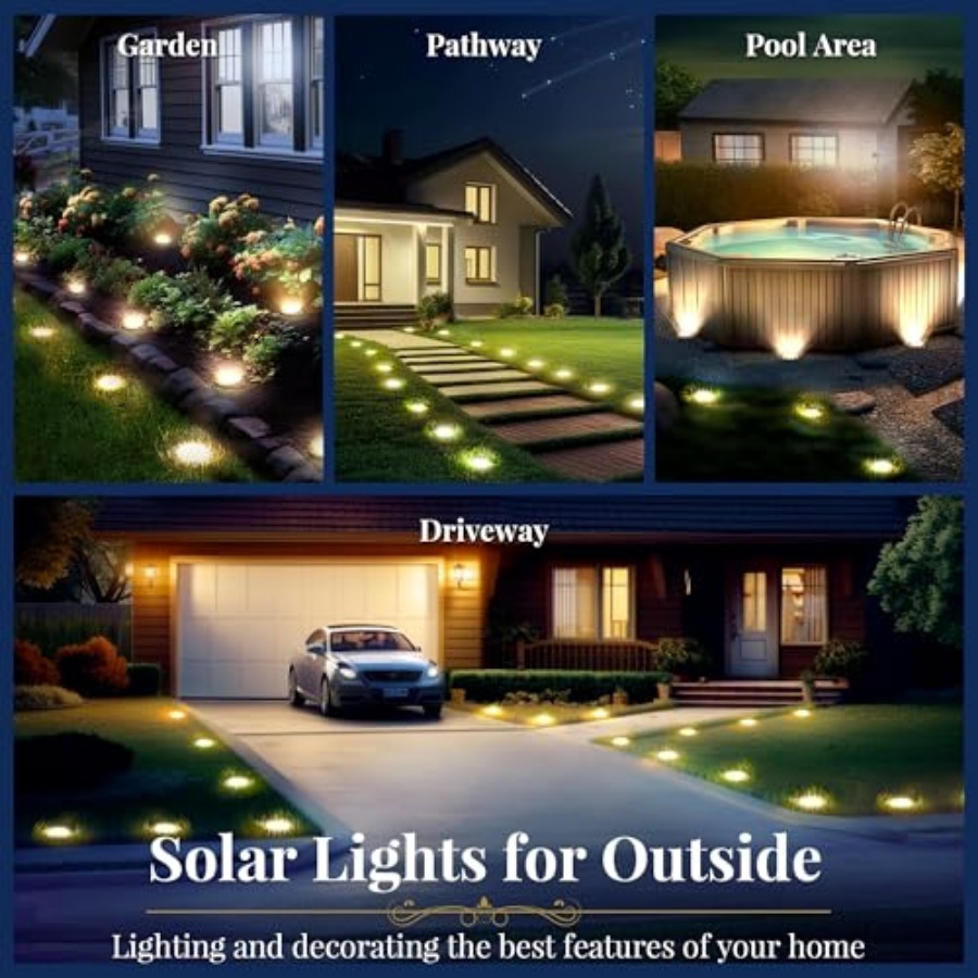 أضواء أرضية تعمل بالطاقة الشمس - مراجعة Outdoor Lighting Landscape وسعره