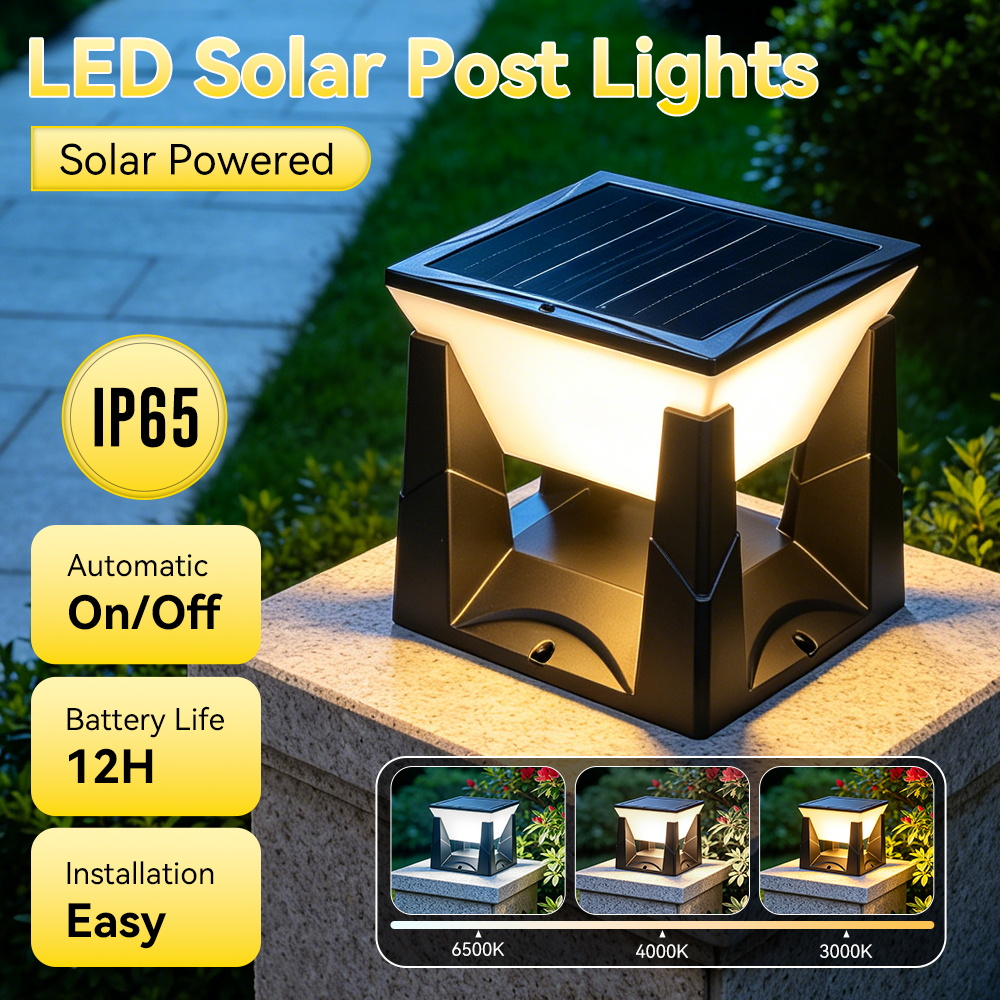 مصباح عمود شمسي LED مقاوم للما - مراجعة Outdoor Lighting Install وسعره