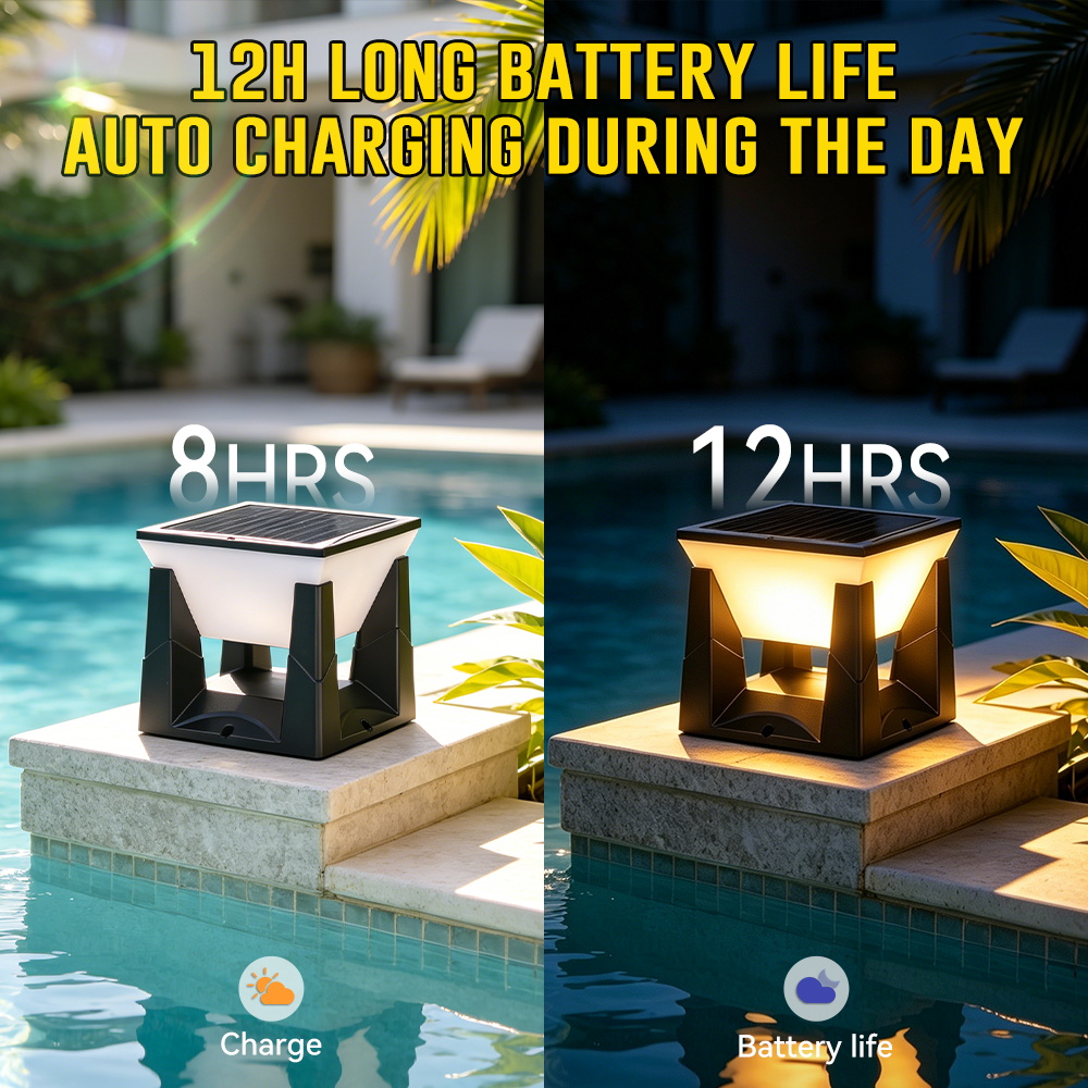 مصباح عمود شمسي LED مقاوم للما - مراجعة Outdoor Lighting Install وسعره