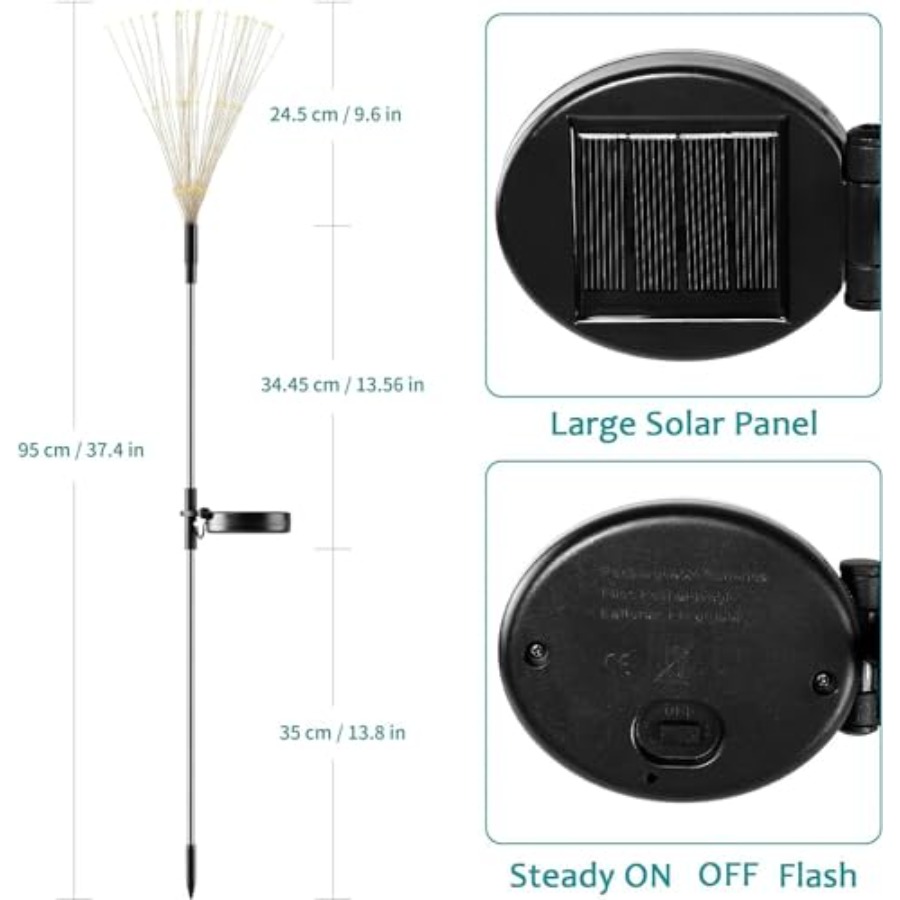 أضواء الألعاب النارية الشمسية، - مراجعة Outdoor Lighting Pathway وسعره